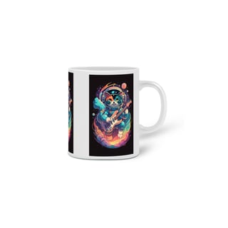 Nome do produto CANECA PERSONALIZADA CRIATIVA EM CERÂMICA 325ML 03 LADOS, CAT IN SPACE