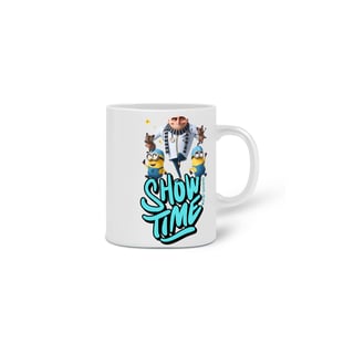Nome do produto  CANECA PERSONALIZADA CRIATIVA EM CERÂMICA, 325ML C/02 LADOS MEU MALVADO FAVORITO SHOW TIME 