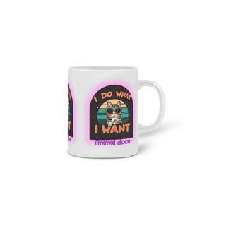 Nome do produto  CANECA PERSONALIZADA CRIATIVA EM CERÂMICA, 325ML C/03 LADOS CAT I DO WHAT I WANT