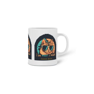 Nome do produto  CANECA PERSONALIZADA CRIATIVA EM CERÂMICA, 325ML C/03 LADOS CAT I DO WHAT E WANT
