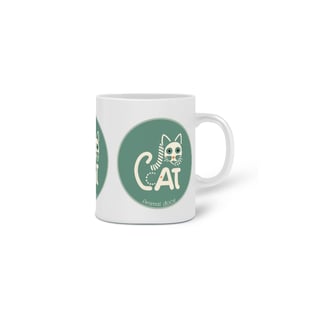 Nome do produto  CANECA PERSONALIZADA CRIATIVA EM CERÂMICA, 325ML C/03 LADOS CAT LETRAS