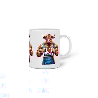 Nome do produto  CANECA PERSONALIZADA CRIATIVA EM CERÂMICA, 325ML C/03 LADOS TAURUS I LOVE BARBECUE