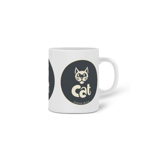 Nome do produto  CANECA PERSONALIZADA CRIATIVA EM CERÂMICA, 320ML C/03 LADOS CAT LETRAS