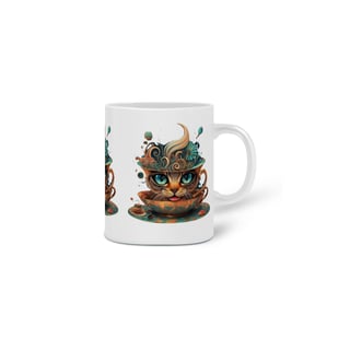 Nome do produto  CANECA PERSONALIZADA CRIATIVA EM CERÂMICA, 320ML C/03 LADOS CAT IN THE CUP