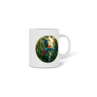 Nome do produto  CANECA PERSONALIZADA CRIATIVA EM CERÂMICA, 320ML C/02 LADOS ARARA
