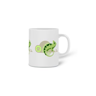 Nome do produto  CANECA PERSONALIZADA CRIATIVA EM CERÂMICA, 325ML C/03 LADOS, LIZARD 