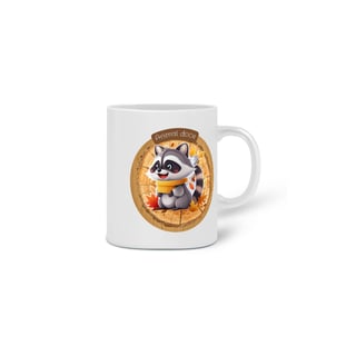 Nome do produto  CANECA PERSONALIZADA CRIATIVA EM CERÂMICA, 325ML C/02 LADOS RACOON