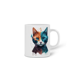 Nome do produto  CANECA PERSONALIZADA CRIATIVA EM CERÂMICA, 325ML C/02 LADOS COLORFUL CAT