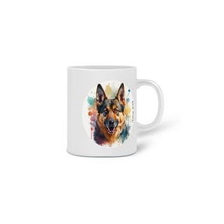 Nome do produto  CANECA PERSONALIZADA CRIATIVA EM CERÂMICA, 325ML C/02 LADOS DOG PASTOR 