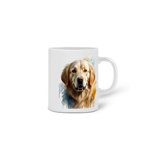 Nome do produto  CANECA PERSONALIZADA CRIATIVA EM CERÂMICA, 325ML C/02 LADOS DOG GOLDEN