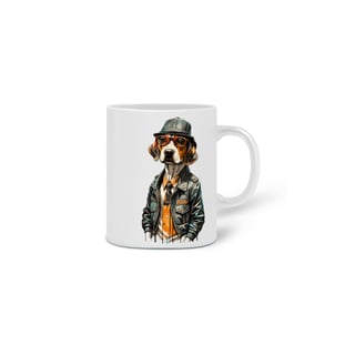 Nome do produto CANECA PERSONALIZADA CRIATIVA EM CERÂMICA, 325ML C/02 LADOS DOG BEAGLE SHERLOCK HOLMES