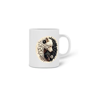 Nome do produto  CANECA PERSONALIZADA CRIATIVA EM CERÂMICA, 325ML C/02 LADOS WOLF YIN YANG
