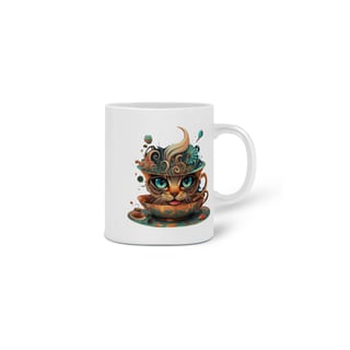 Nome do produto CANECA PERSONALIZADA CRIATIVA EM CERÂMICA, 325ML C/02 LADOS CAT IN THE CUP