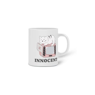 Nome do produto CANECA PERSONALIZADA CRIATIVA EM CERÂMICA, 325ML C/02 LADOS, INNOCENT CAT