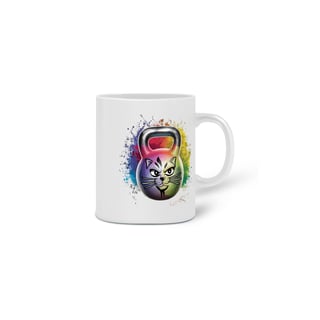 Nome do produto CANECA PERSONALIZADA CRIATIVA EM CERÂMICA, 325ML C/02 LADOS, KETTLEBELL 
