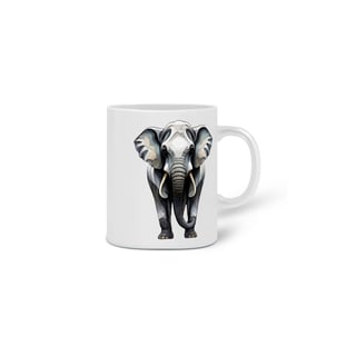 Nome do produto CANECA PERSONALIZADA CRIATIVA EM CERÂMICA, 325ML C/02 LADOS, ELEPHANT