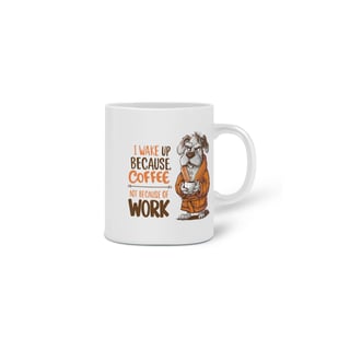 Nome do produto CANECA PERSONALIZADA CRIATIVA EM CERÂMICA, 325ML C/02 LADOS, DOG COFFEE