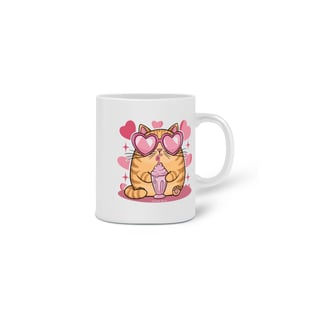 Nome do produto  CANECA PERSONALIZADA CRIATIVA EM CERÂMICA, 325ML C/02 LADOS, CAT LOVE