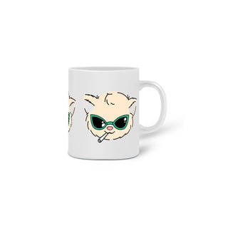 Nome do produto  CANECA PERSONALIZADA CRIATIVA EM CERÂMICA, 325ML C/03 LADOS, CAT CANNABIS