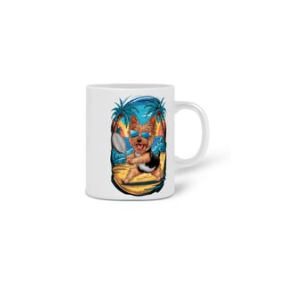 Nome do produto  CANECA PERSONALIZADA CRIATIVA EM CERÂMICA, 325ML C/02 LADOS, DOG YORKSHIRE TERRIER TENIS