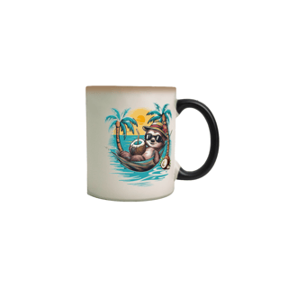 Nome do produto  CANECA MÁGICA PERSONALIZADA CRIATIVA EM CERÂMICA, 325ML C/02 LADOS, BICHO PREGUIÇA