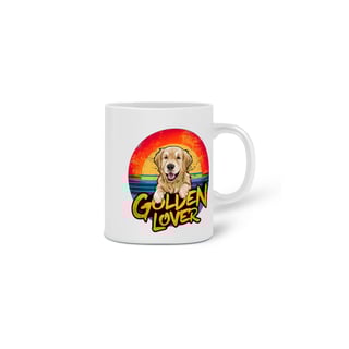 Nome do produto CANECA PERSONALIZADA CRIATIVA EM CERÂMICA, 325ML C/02 LADOS, DOG GOLDEN LOVER