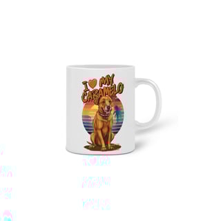 Nome do produto  CANECA PERSONALIZADA CRIATIVA EM CERÂMICA, 325ML C/02 LADOS DOG, I LOVE MY CARAMELO