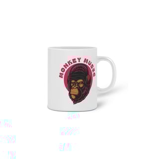 Nome do produto  CANECA PERSONALIZADA CRIATIVA EM CERÂMICA, 325ML C/02 LADOS, MONKEY MUSIC
