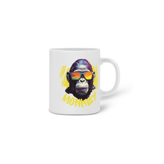 Nome do produto  CANECA PERSONALIZADA CRIATIVA EM CERÂMICA, 325ML C/02 LADOS, MONKEY