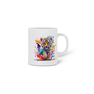 Nome do produto  CANECA PERSONALIZADA CRIATIVA EM CERÂMICA, 325ML C/02 LADOS, TIGER