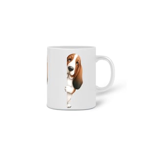 Nome do produto  CANECA PERSONALIZADA CRIATIVA EM CERÂMICA, 325ML C/03LADOS, DOG BEAGLE