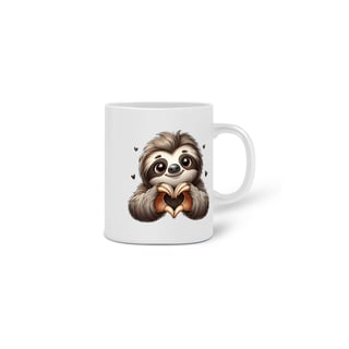 Nome do produto  CANECA PERSONALIZADA CRIATIVA EM CERÂMICA, 325ML C/02LADOS, BICHO PREGUIÇA
