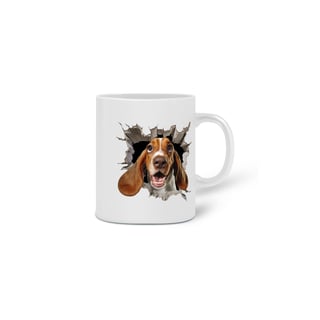 Nome do produto  CANECA PERSONALIZADA CRIATIVA EM CERÂMICA, 325ML C/02 LADOS, ESTILO 3D DOG BEAGLE