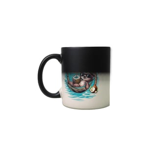 Nome do produto  CANECA MÁGICA PERSONALIZADA CRIATIVA EM CERÂMICA, 325ML C/02 LADOS, BICHO PREGUIÇA