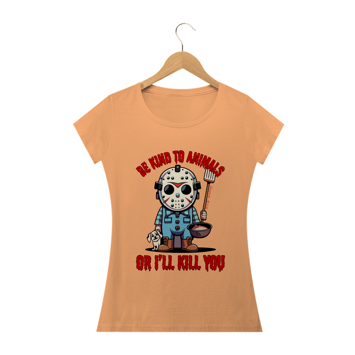 Nome do produto: CAMISETA BABY LONG ESTONADA DOG, JASON BE KIND SEXTA FEIRA 13 