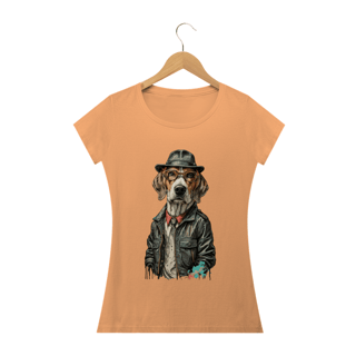 CAMISETA BABY LONG ESTONADA, DOG BEAGLE SHERLOCK HOLMES