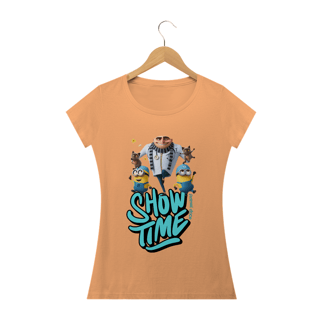 Nome do produto CAMISETA BABY LONG ESTONADA DOG, MEU MALVADO FAVORITO SHOW TIME