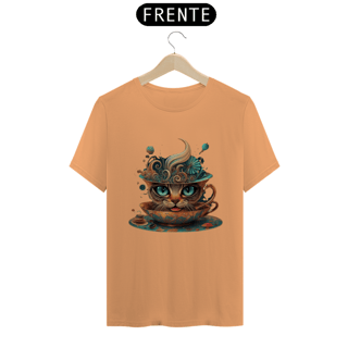 CAMISETA T-SHIRT ESTONADA, CAT IN THE CUP