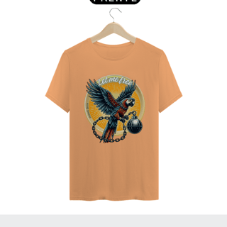 Nome do produto CAMISETA TSHIRT ESTONADA ARARA, LET ME FREE