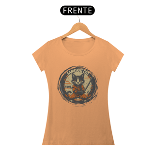 Nome do produto CAMISETA BABY LONG ESTONADA, SAMURAI CAT