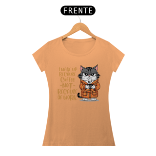 Nome do produto CAMISETA BABY LONG ESTONADA, CAT COFFEE