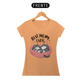 Nome do produto CAMISETA BABY LONG ESTONADA CAT, BEST MOM EVER