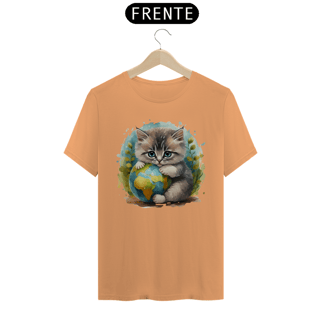 Nome do produto CAMISETA T-SHIRT ESTONADA, CAT PLANETA