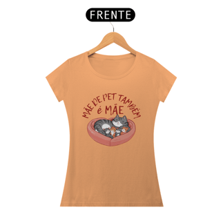 Nome do produto CAMISETA BABY LONG ESTONADA CAT, MÃE DE PET TAMBÉM E MÃE