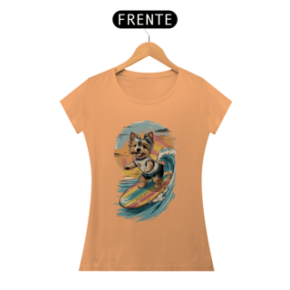 Nome do produto CAMISETA BABY LONG ESTONADA, DOG SURF YORKSHIRE TERRIER