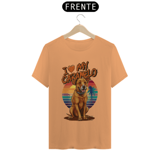 Nome do produto CAMISETA T-SHIRT ESTONADA DOG, I LOVE MY CARAMELO