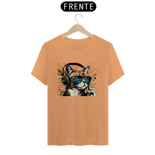 Nome do produto CAMISETA T-SHIRT ESTONADA, CAT MUSIC