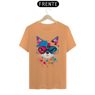 Nome do produto CAMISETA T-SHIRT ESTONADA, CAT LOVER