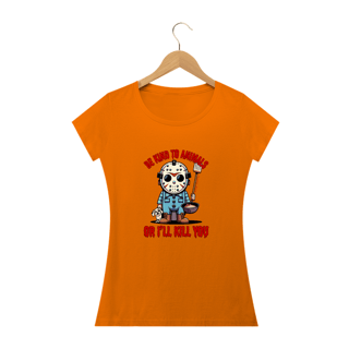Nome do produto CAMISETA BABY LONG QUALITY DOG, JASON BE KIND SEXTA FEIRA 13