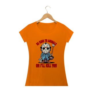 Nome do produto CAMISETA BABY LONG QUALITY DOG, JASON BE KIND SEXTA FEIRA 13